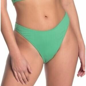 The Bikini Lab High Cut Bikini Bottoms Green Medium‎ MSRP $44